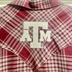 New with tags-Texas A & M Retro Western Women's Snap Down Shirt With Embroidery